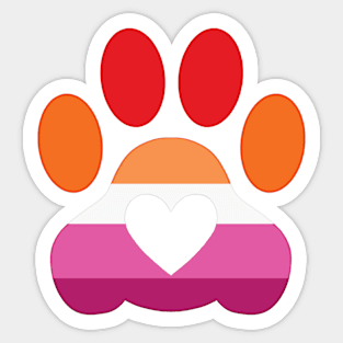 Pride Paw: Lesbian Pride Sticker